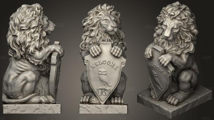 Lion Sculpture Free 3d stl модель для ЧПУ